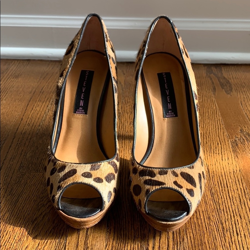 cheetah print peek toe heels